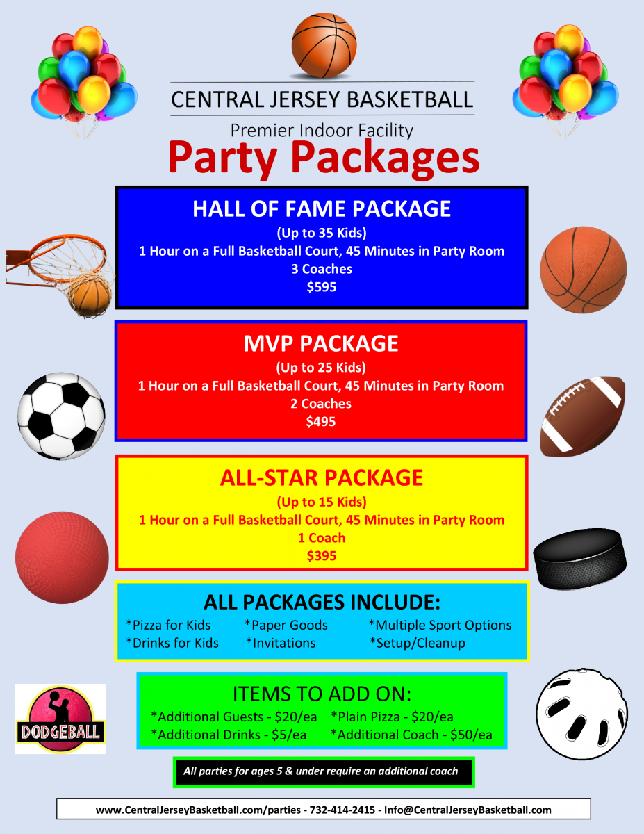 Monroe Sports Center Birthday Parties at CJB